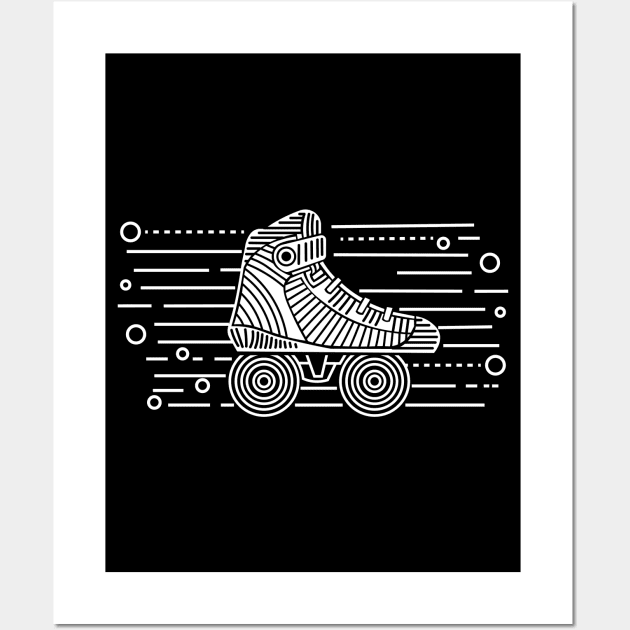 Abstract rollerblades gift roller skating Wall Art by GrafiqueDynasty